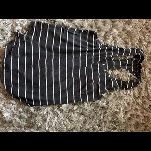 Lululemon navy with white stripe tank